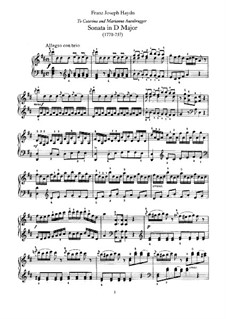 Соната для фортепиано No.50 ре мажор, Hob.XVI/37: Для одного исполнителя by Йозеф Гайдн