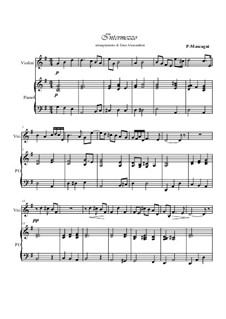 Сельская честь: Intermezzo, for violin and piano by Пьетро Масканьи
