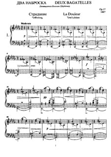 Два наброска, Op.17: Для фортепиано by Анатолий Лядов