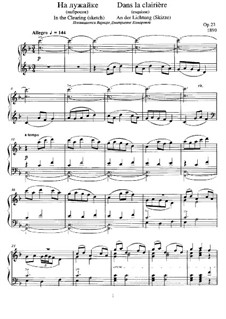 На лужайке (Набросок для фортепиано), Op.23: Для одного исполнителя by Анатолий Лядов