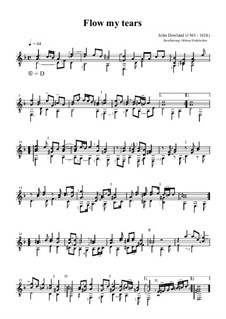 Flow My Tears (Lachrimae Antiquae): For guitar by Джон Доуленд