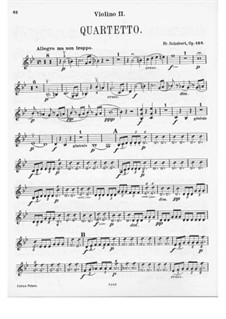 Струнный квартет No.8 си-бемоль мажор, D.112 Op.168: Партия II скрипки by Франц Шуберт