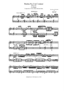 Партита для клавира No.2 до минор, BWV 826: Версия для фортепиано by Иоганн Себастьян Бах