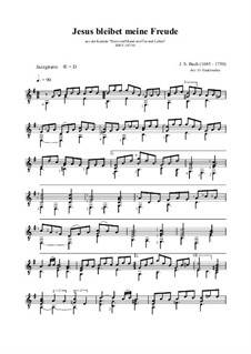 Jesus bleibet: For guitar by Иоганн Себастьян Бах
