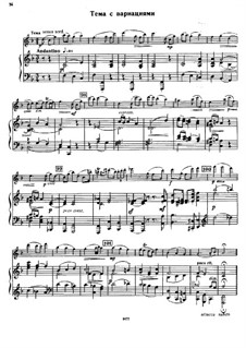 Концертная сюита для скрипки с оркестром, Op.28: Тема с вариациями by Сергей Танеев