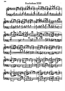 Прелюдия и фуга No.22 си-бемоль минор, BWV 867: Для фортепиано by Иоганн Себастьян Бах
