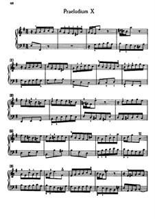 Прелюдия и фуга No.10 ми минор, BWV 879: Для фортепиано by Иоганн Себастьян Бах