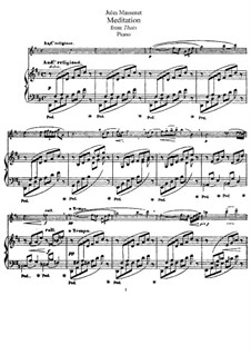 Размышление: Для флейты и фортепиано by Жюль Массне