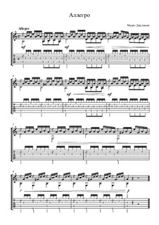 Аллегро джулиани табы. Этюд м. Allegro moderato в музыке. В. Аллегро ноты.