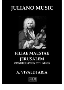 Filiae Maestae Jerusalem (Piano Reduction with Lyrics): Filiae Maestae Jerusalem (Piano Reduction with Lyrics) by Антонио Вивальди