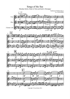 Songs of the Sea: For wind trio by Уильям Бойс, folklore