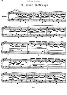 Четыре пьесы для фортепиано, Op.12: No.4 Фантастический этюд by Георгий Катуар