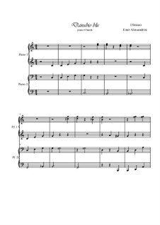 На прекрасном голубом Дунае, для фортепиано, Op.314: For four hands by Иоганн Штраус (младший)