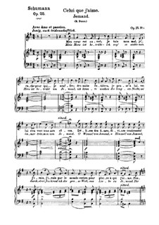 No.4 Кто-то: Клавир с вокальной партией (немецкий и французский тексты) by Роберт Шуман