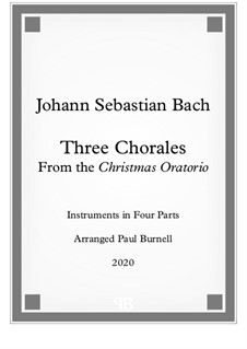 Three Chorales: Three Chorales by Иоганн Себастьян Бах