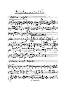 Соната для альта с оркестром до минор: Партии by Никколо Паганини