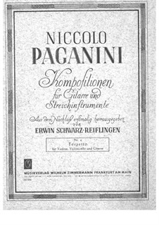 Терцет для скрипки, виолончели и гитары: Партия гитары by Никколо Паганини