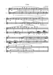 Loi'e No.1 for 2 flutes, MVWV 1322: Loi'e No.1 for 2 flutes by Maurice Verheul