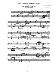 Шесть концертных этюдов по каприсам Паганини, Op.10: Этюд No.4 by Роберт Шуман