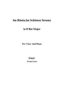 Im Rhein, Im Schönen Strome, S.272: D flat Major by Франц Лист