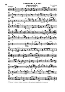 Sinfonia Nr.IV, B-Dur für Streicher: Violine I by Thomas Bäurle