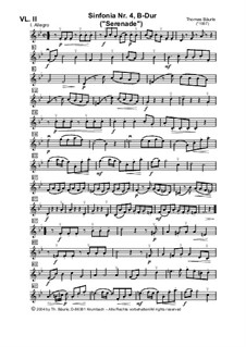 Sinfonia Nr.IV, B-Dur für Streicher: Violine II by Thomas Bäurle