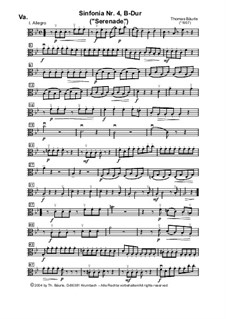 Sinfonia Nr.IV, B-Dur für Streicher: Viola by Thomas Bäurle