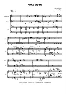 Часть II (Ларго): Duet for Bb-trumpet and french horn by Антонин Дворжак