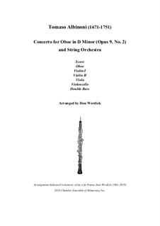 Concerto No.2 in d minor: For oboe and string orchestra by Томазо Альбинони