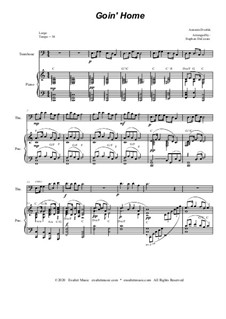 Часть II (Ларго): For trombone solo and piano by Антонин Дворжак