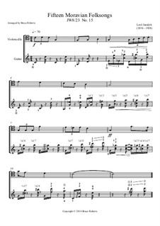 Patnáct moravské lidové písně (Fifteen Moravian Folksongs), JW 8/23: No.15, for cello and guitar by Леош Яначек