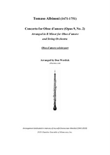 Concerto No.2 in d minor: For oboe d'amore and string orchestra – solo part by Томазо Альбинони