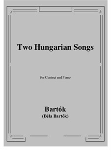 Two Pictures, Op.10: Для кларнета и фортепиано by Бела Барток