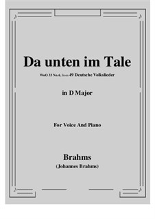 No.1-7: No.6 Da unten im Tale (D Major) by Иоганнес Брамс