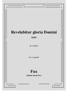 Communio in vigilia Nativitatis Domini, K.284: E minor by Иоганн Фукс