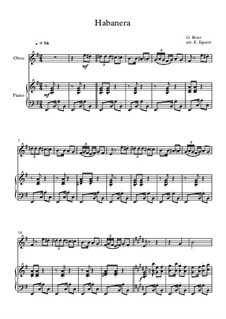 10 Easy Classical Pieces for Oboe and Piano Vol.2: Habanera by Иоганн Себастьян Бах, Генри Пёрсел, Жорж Бизе, Людвиг ван Бетховен, Эдвард Григ, Александр Бородин, Петр Чайковский, Франц Ксавьер Грубер