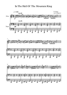 10 Easy Classical Pieces for Oboe and Piano Vol.2: In The Hall Of The Mountain King by Иоганн Себастьян Бах, Генри Пёрсел, Жорж Бизе, Людвиг ван Бетховен, Эдвард Григ, Александр Бородин, Петр Чайковский, Франц Ксавьер Грубер