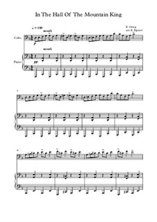 10 Easy Classical Pieces for Cello and Piano Vol.2: In The Hall Of The Mountain King by Иоганн Себастьян Бах, Генри Пёрсел, Жорж Бизе, Людвиг ван Бетховен, Эдвард Григ, Александр Бородин, Петр Чайковский, Франц Ксавьер Грубер