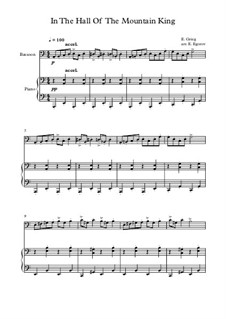 10 Easy Classical Pieces for Bassoon and Piano Vol.2: In The Hall Of The Mountain King by Иоганн Себастьян Бах, Генри Пёрсел, Жорж Бизе, Людвиг ван Бетховен, Эдвард Григ, Александр Бородин, Петр Чайковский, Франц Ксавьер Грубер