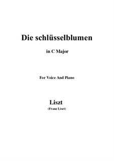 Muttergottes-Sträusslein zum Mai-Monate, S.316: No.2 Die schlüsselblumen in C Major by Франц Лист