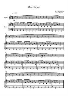 10 Easy Classical Pieces for Violin and Piano Vol.2: Ode To Joy by Иоганн Себастьян Бах, Генри Пёрсел, Жорж Бизе, Людвиг ван Бетховен, Эдвард Григ, Александр Бородин, Петр Чайковский, Франц Ксавьер Грубер