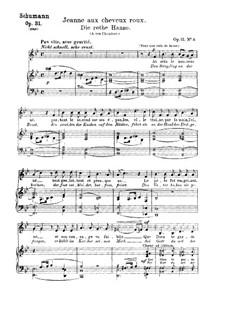 Три романса, Op.31: No.3 Рыжая Ханна by Роберт Шуман