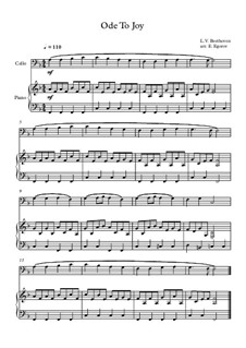 10 Easy Classical Pieces for Cello and Piano Vol.2: Ode To Joy by Иоганн Себастьян Бах, Генри Пёрсел, Жорж Бизе, Людвиг ван Бетховен, Эдвард Григ, Александр Бородин, Петр Чайковский, Франц Ксавьер Грубер
