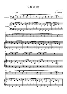 10 Easy Classical Pieces for Bassoon and Piano Vol.2: Ode To Joy by Иоганн Себастьян Бах, Генри Пёрсел, Жорж Бизе, Людвиг ван Бетховен, Эдвард Григ, Александр Бородин, Петр Чайковский, Франц Ксавьер Грубер