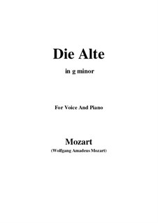 Die Alte, K.517: G minor by Вольфганг Амадей Моцарт