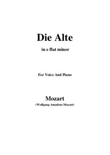 Die Alte, K.517: E flat minor by Вольфганг Амадей Моцарт