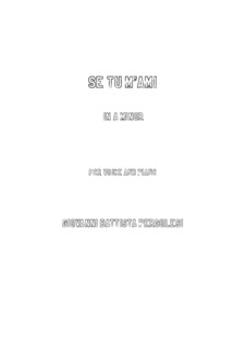 Если любишь : A minor by Джованни Баттиста Перголези