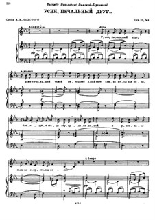 Четыре романса, Op.39: No.4 Усни, печальный друг by Николай Римский-Корсаков