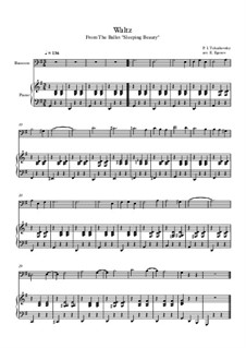 10 Easy Classical Pieces for Bassoon and Piano Vol.2: Waltz (Sleeping Beauty) by Иоганн Себастьян Бах, Генри Пёрсел, Жорж Бизе, Людвиг ван Бетховен, Эдвард Григ, Александр Бородин, Петр Чайковский, Франц Ксавьер Грубер