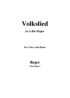 Volkslied: A flat Major by Макс Регер